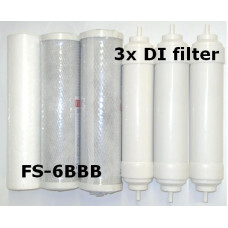 1set 0ppm 6pc Reverse Osmosis RO+3DI Replacement Filters#FS-6BBB