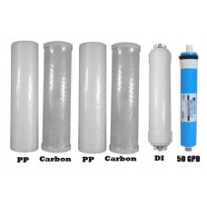 6pc RO DI Replacement Filters 50 G membrane PCPCBM50